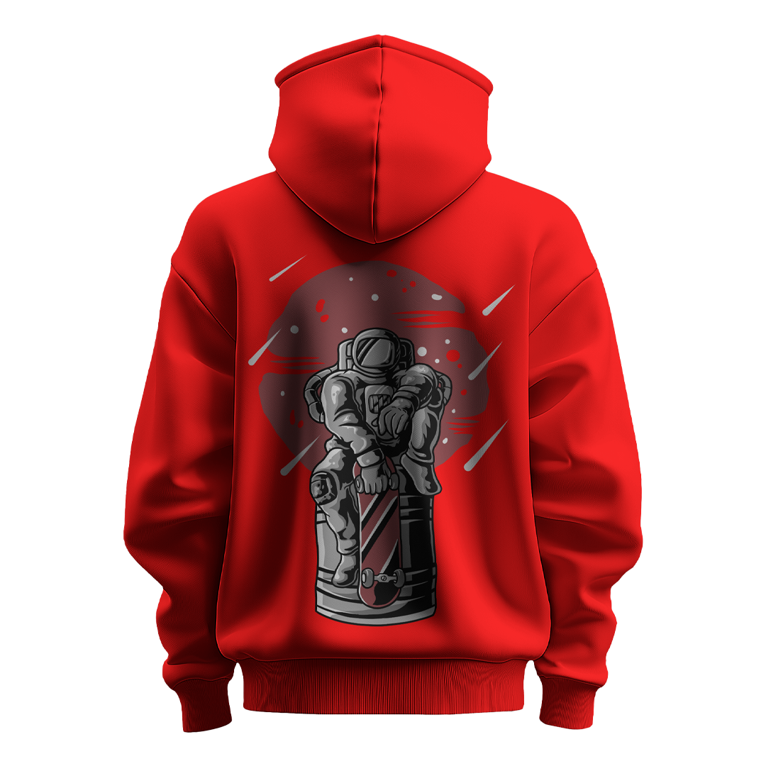 BULL CLOTHING Men's Astronaut Exploration Hoodie | 60% Cotton, 40% Polyester Blend | Premium 280 GSM Fleece | Perfect for Comfort ,Soft and Long-Lasting Wear