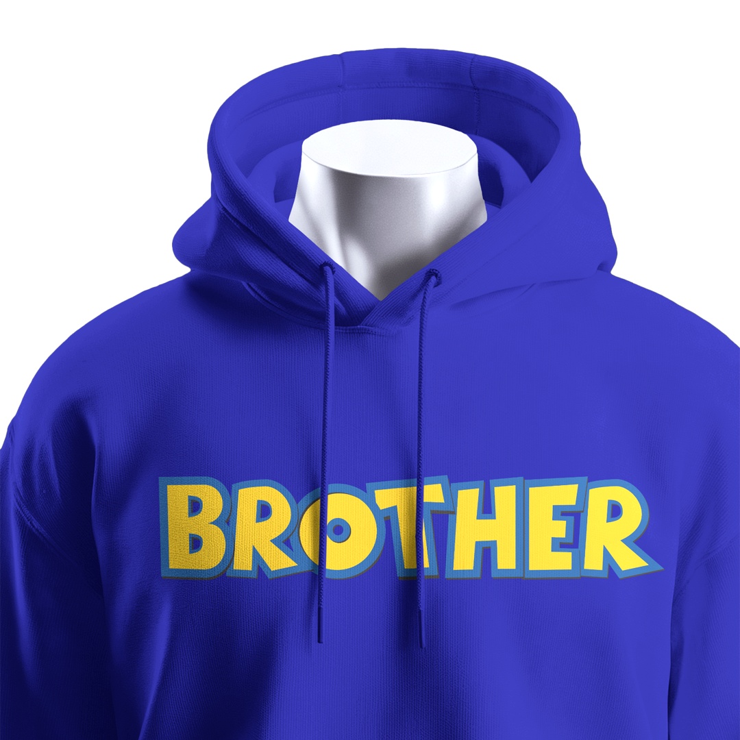 BULL CLOTHING "BROTHER" Hoodie Design with 60% Cotton / 40% Polyester | 280 GSM Fleece for Ultimate Softness and Comfort