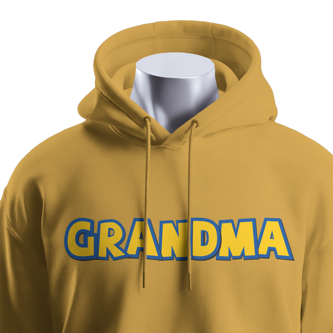 BULL CLOTHING "GRANDMA" Hoodie Design with 60% Cotton / 40% Polyester | 280 GSM Fleece for Ultimate Softness and Comfort