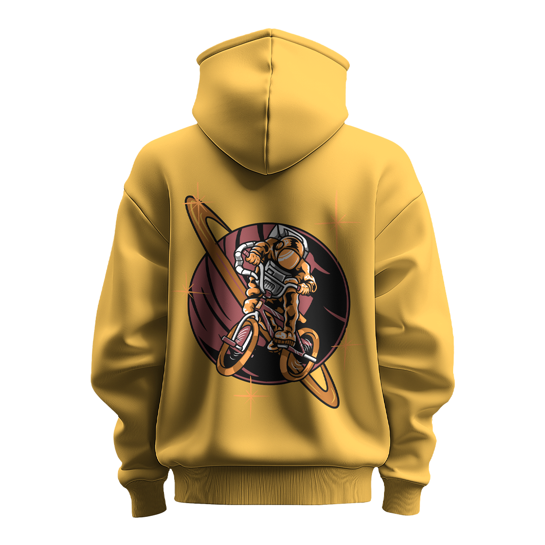 BULL CLOTHING Men's Galactic Rider Premium Hoodie | 60% Cotton, 40% Polyester Blend | Soft & Durable 280 GSM Fleece | Perfect for Comfort and Style