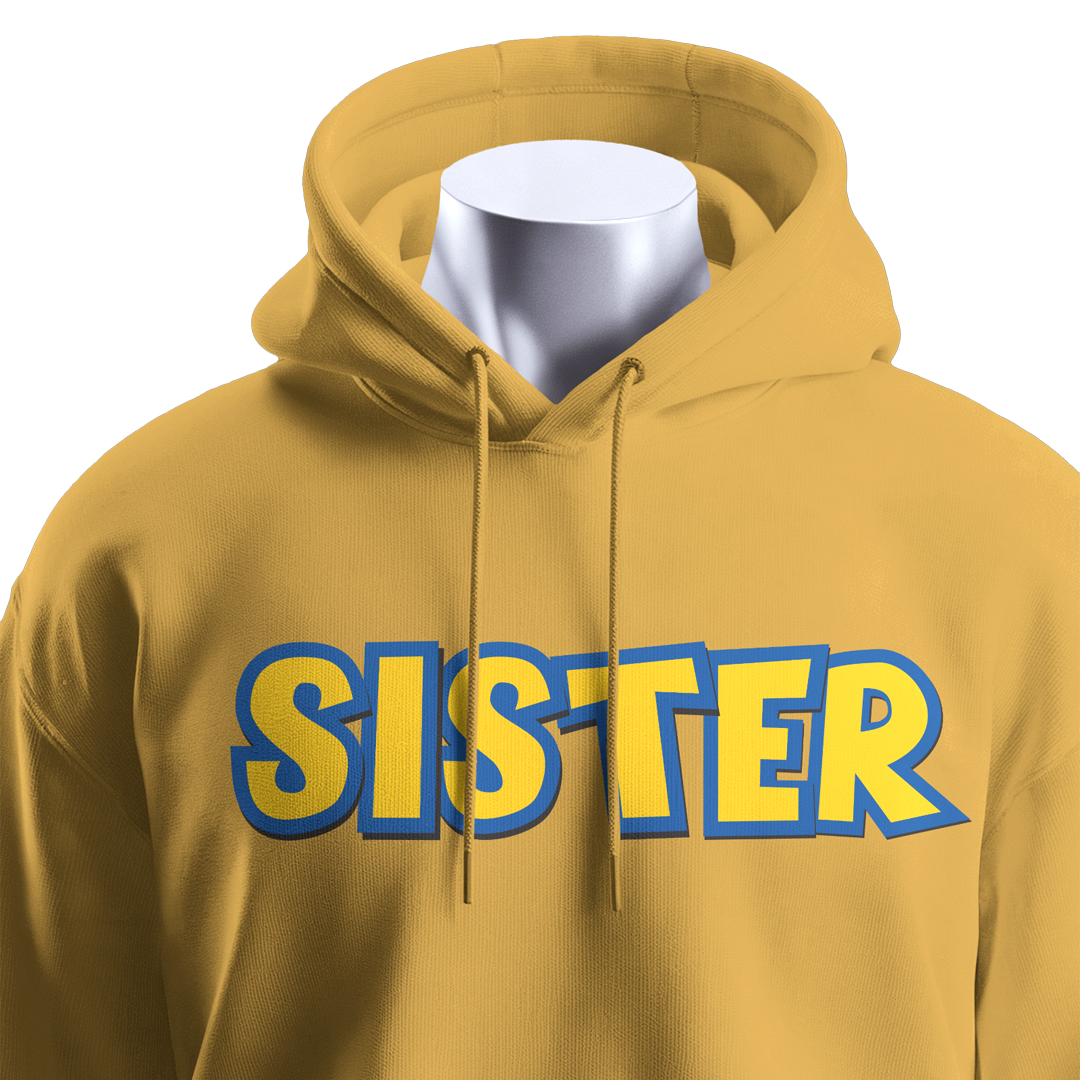 BULL CLOTHING "SISTER" Hoodie Design with 60% Cotton / 40% Polyester | 280 GSM Fleece for Ultimate Softness and Comfort